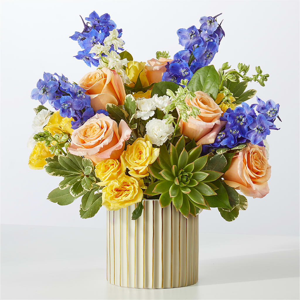 Cobalt Reverie Bouquet – Corona Rose Flowers, Corona CA