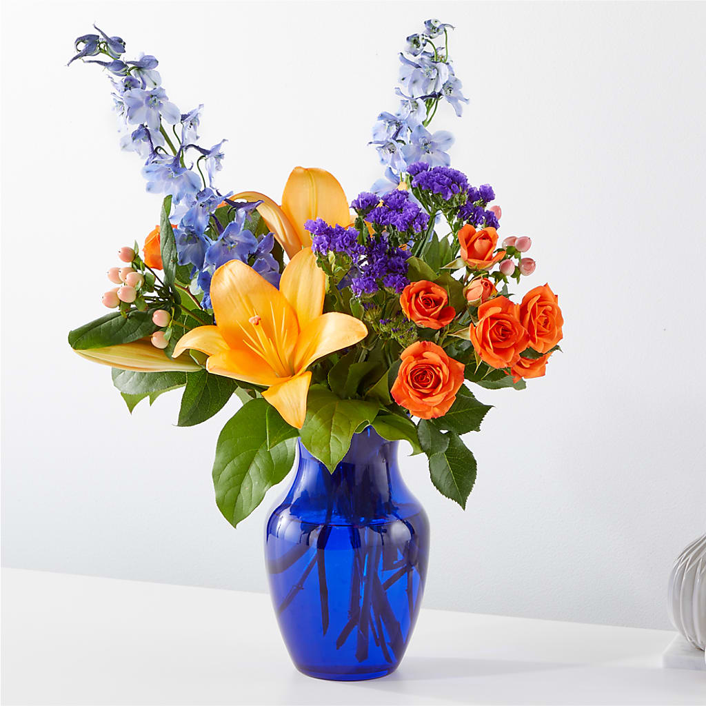 Radiant Citrus Bouquet – Corona Rose Flowers, Corona CA