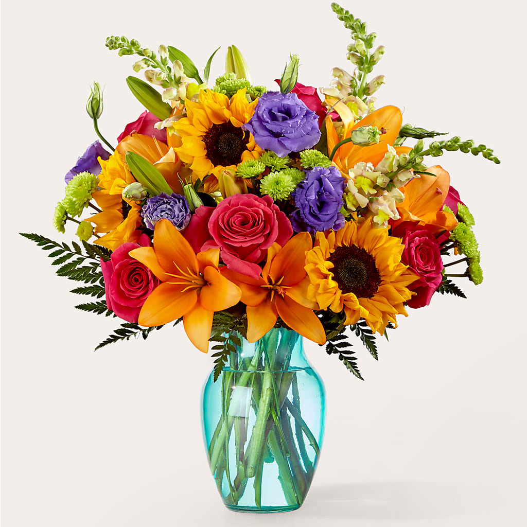 Double Rainbow Bouquet – Corona Rose Flowers, Corona CA