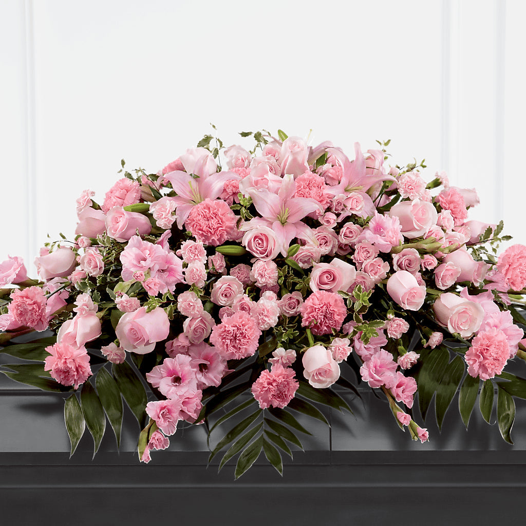 Garden of Comfort Casket Spray (Standard) – Corona Rose Flowers, Corona CA