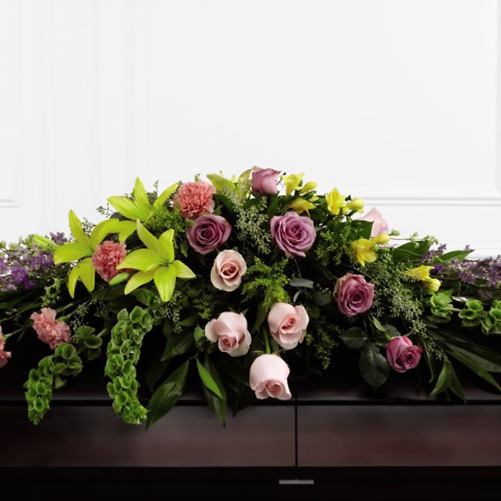 Forever Beloved Casket Spray – Corona Rose Flowers, Corona CA