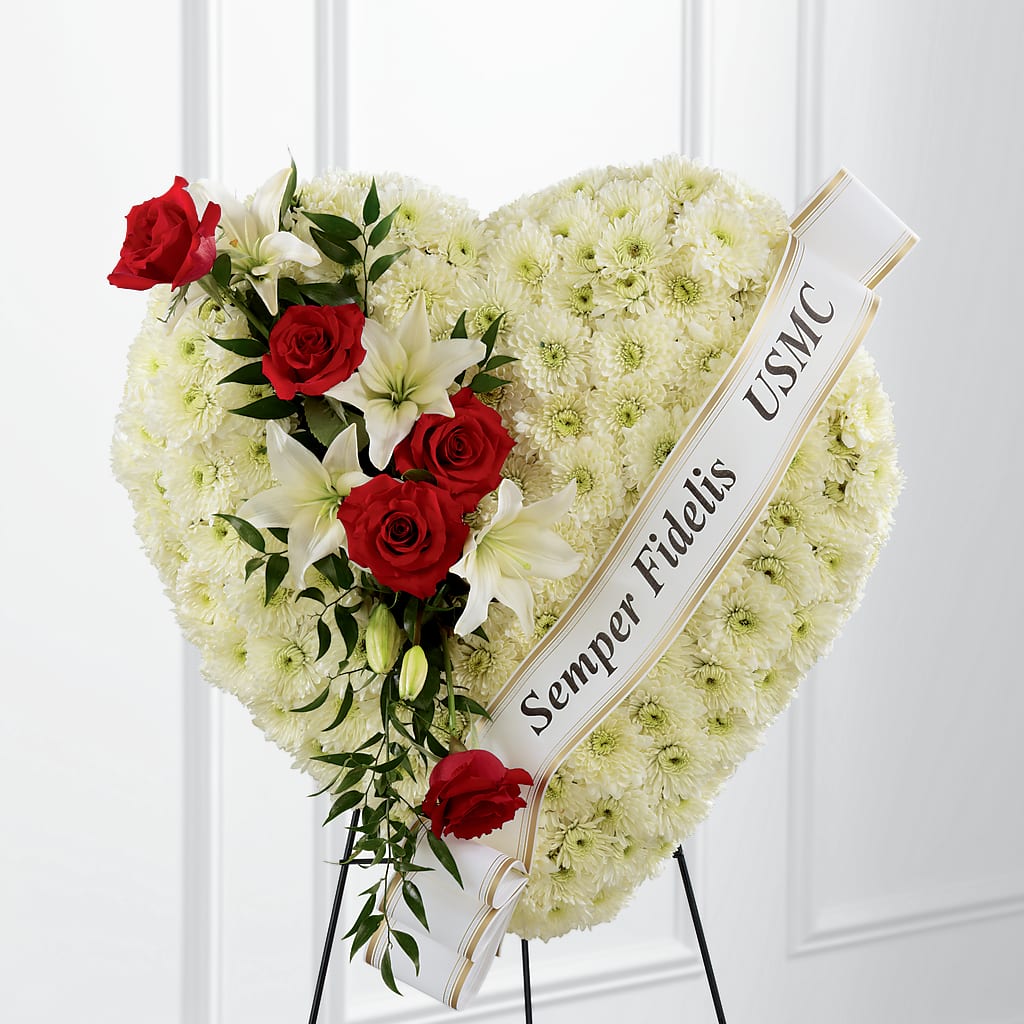 Heartfelt Hero Standing Heart – Corona Rose Flowers, Corona CA