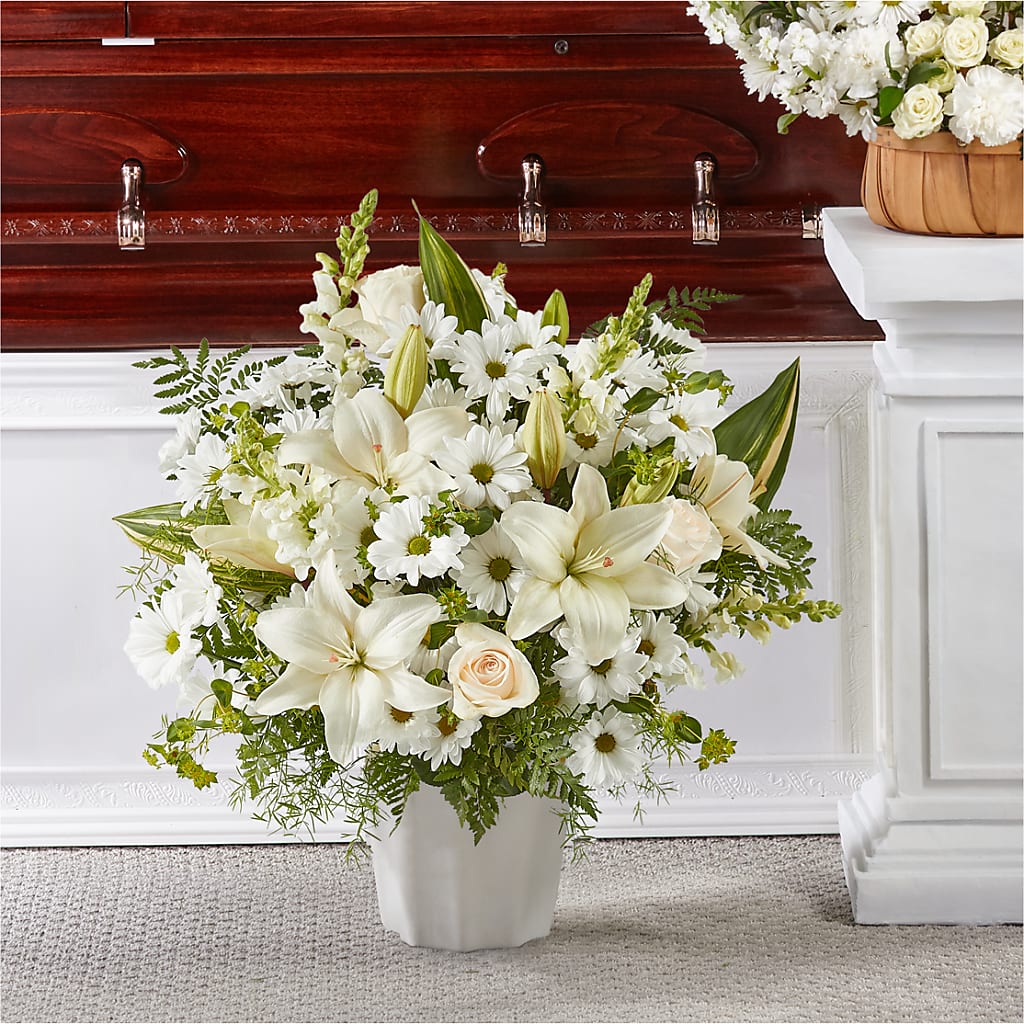 Thoughts of Tranquility Floor Basket – Corona Rose Flowers, Corona CA