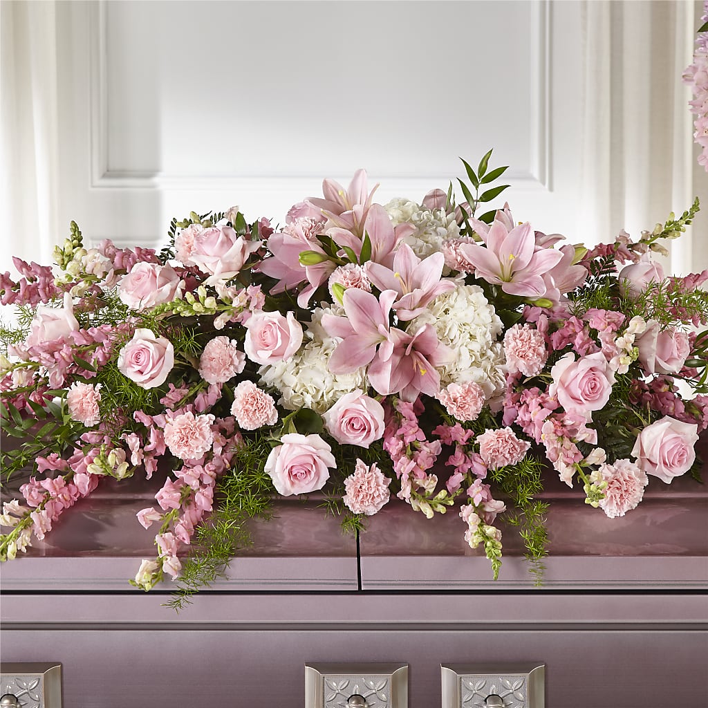 Life & Remembrance Casket Spray – Corona Rose Flowers, Corona CA