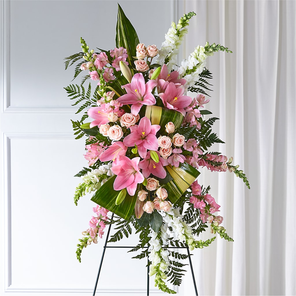 Elegant Embrace Standing Spray – Corona Rose Flowers, Corona CA