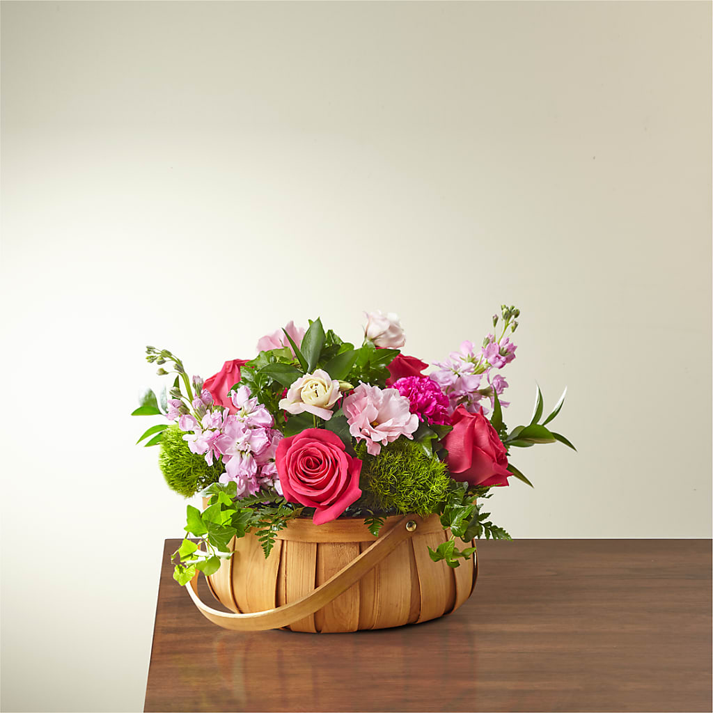 Radiance in Bloom Basket – Corona Rose Flowers, Corona CA