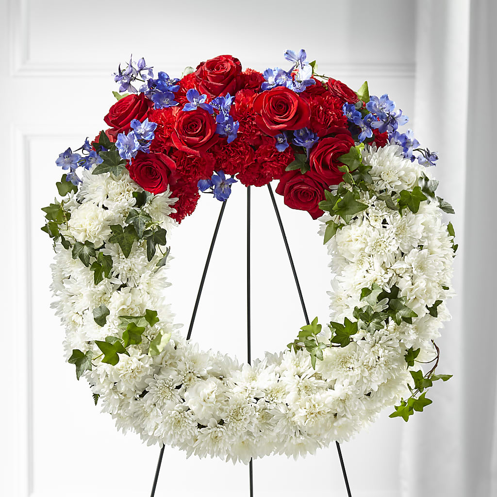 Patriotic Passion Wreath – Corona Rose Flowers, Corona CA