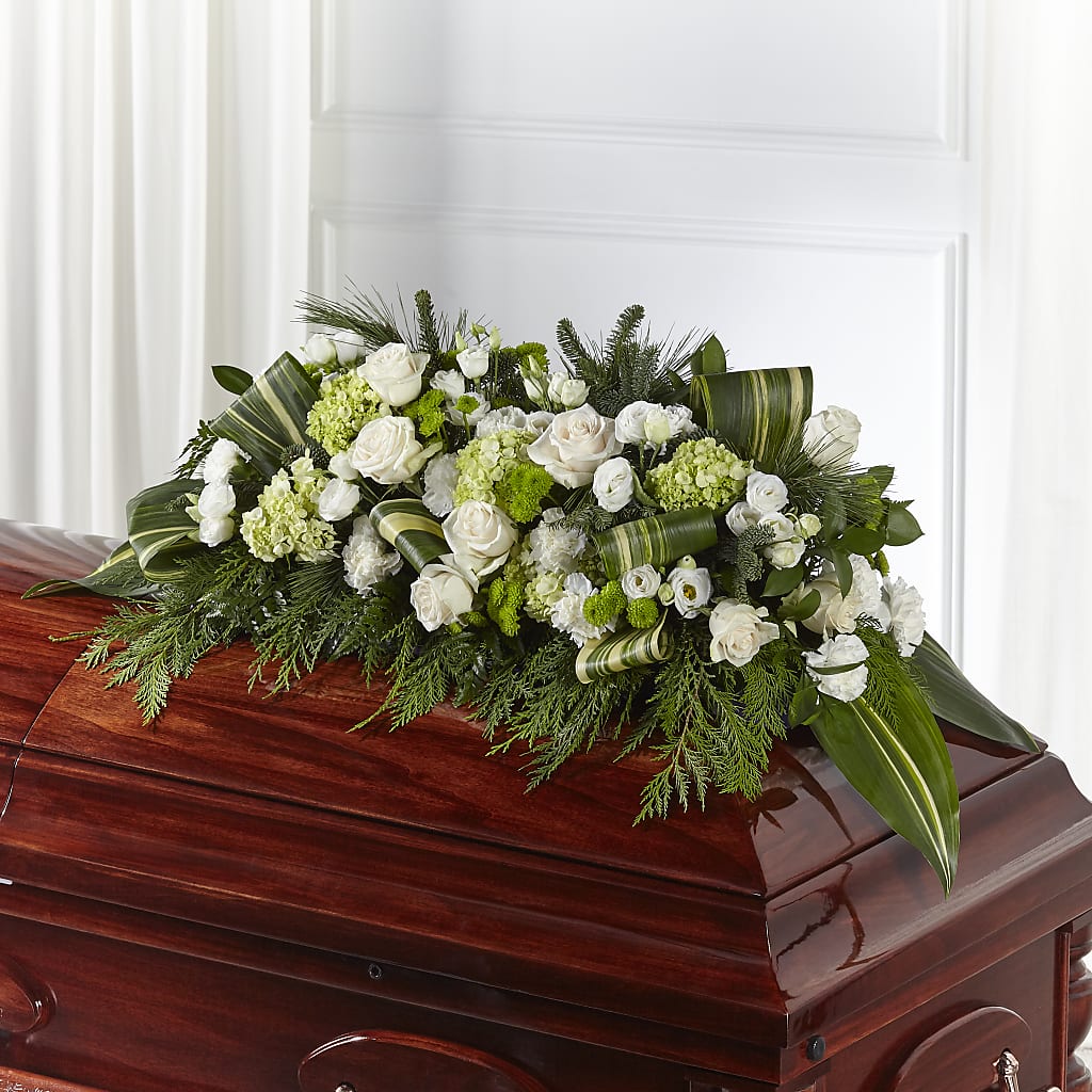 Hopeful Gesture Casket Spray – Corona Rose Flowers, Corona CA