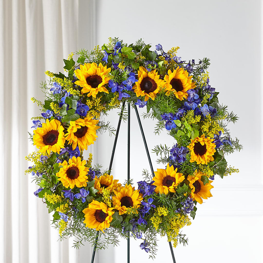 Bright Rays Wreath – Corona Rose Flowers, Corona CA