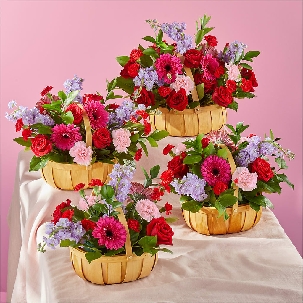 Pink Picnic Basket – Corona Rose Flowers, Corona CA