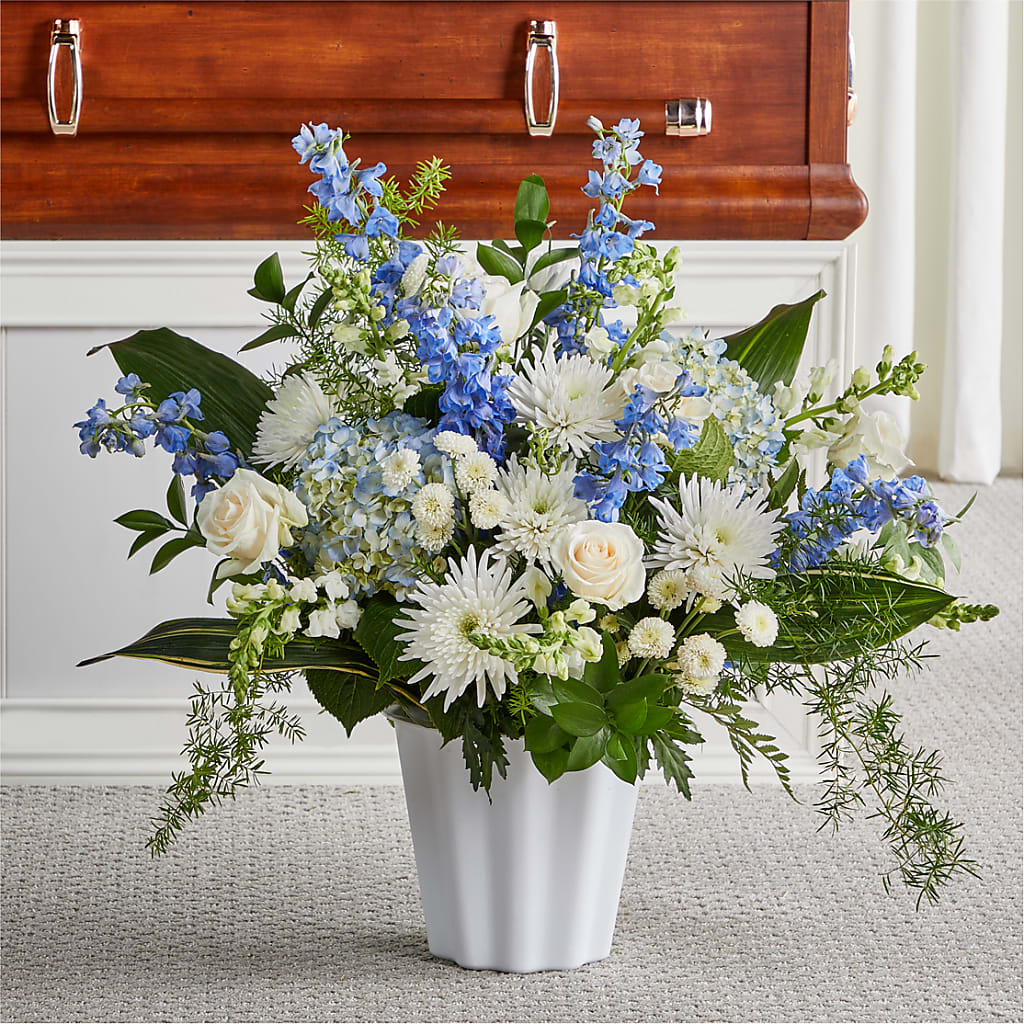 Everlasting Memories Floor Basket – Corona Rose Flowers, Corona CA