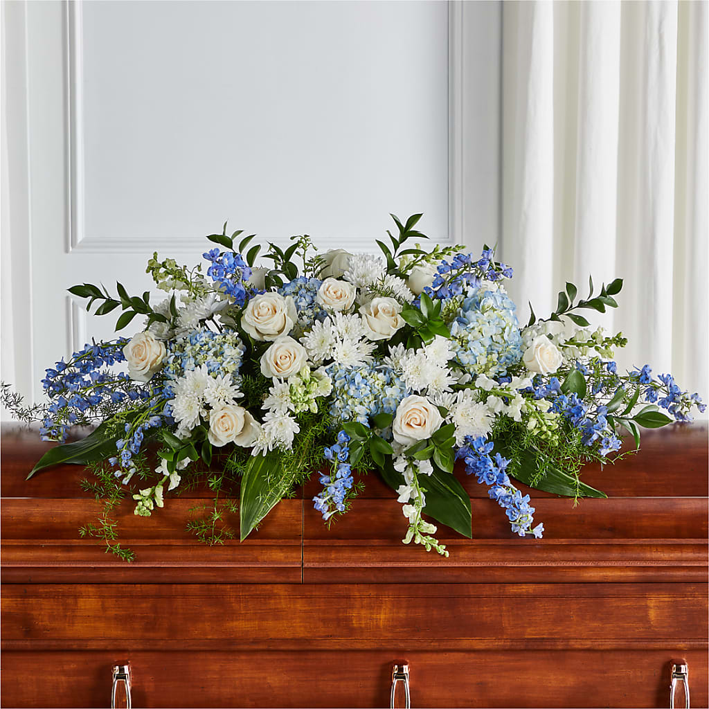 Timeless Essence Casket Spray – Corona Rose Flowers, Corona CA