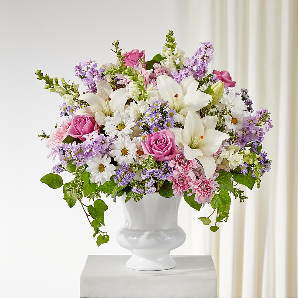 Remarkable Life Urn Arrangement – Corona Rose Flowers, Corona CA