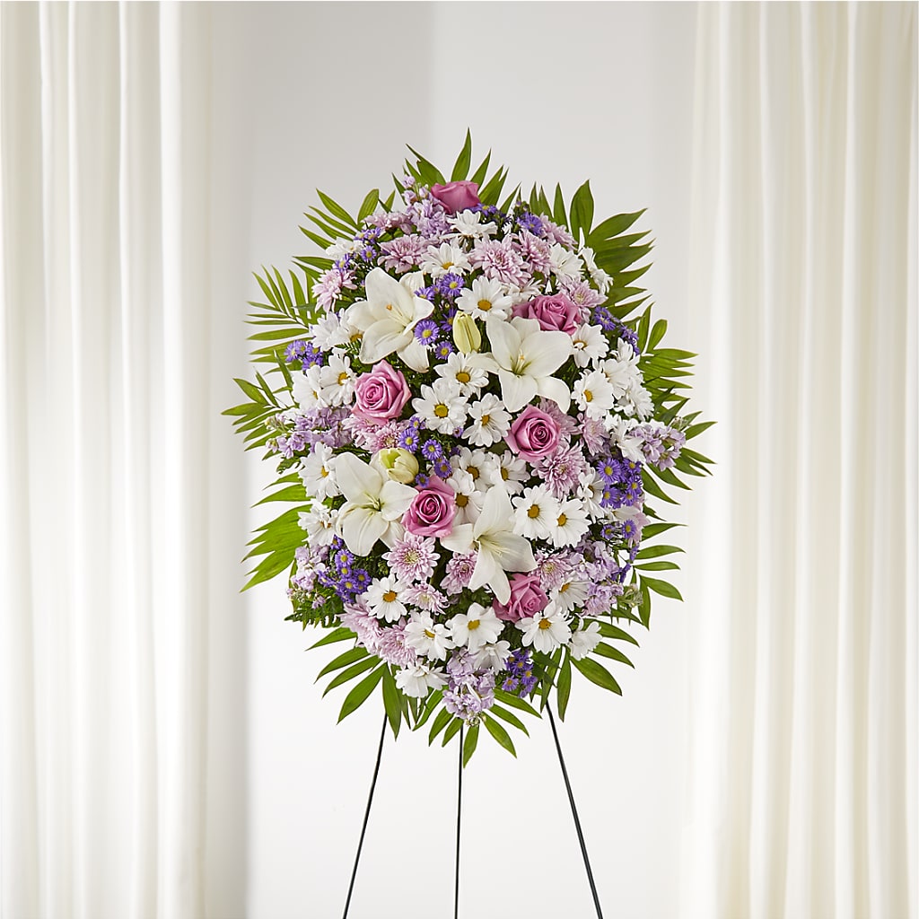 Surrounded by Love Standing Spray – Corona Rose Flowers, Corona CA