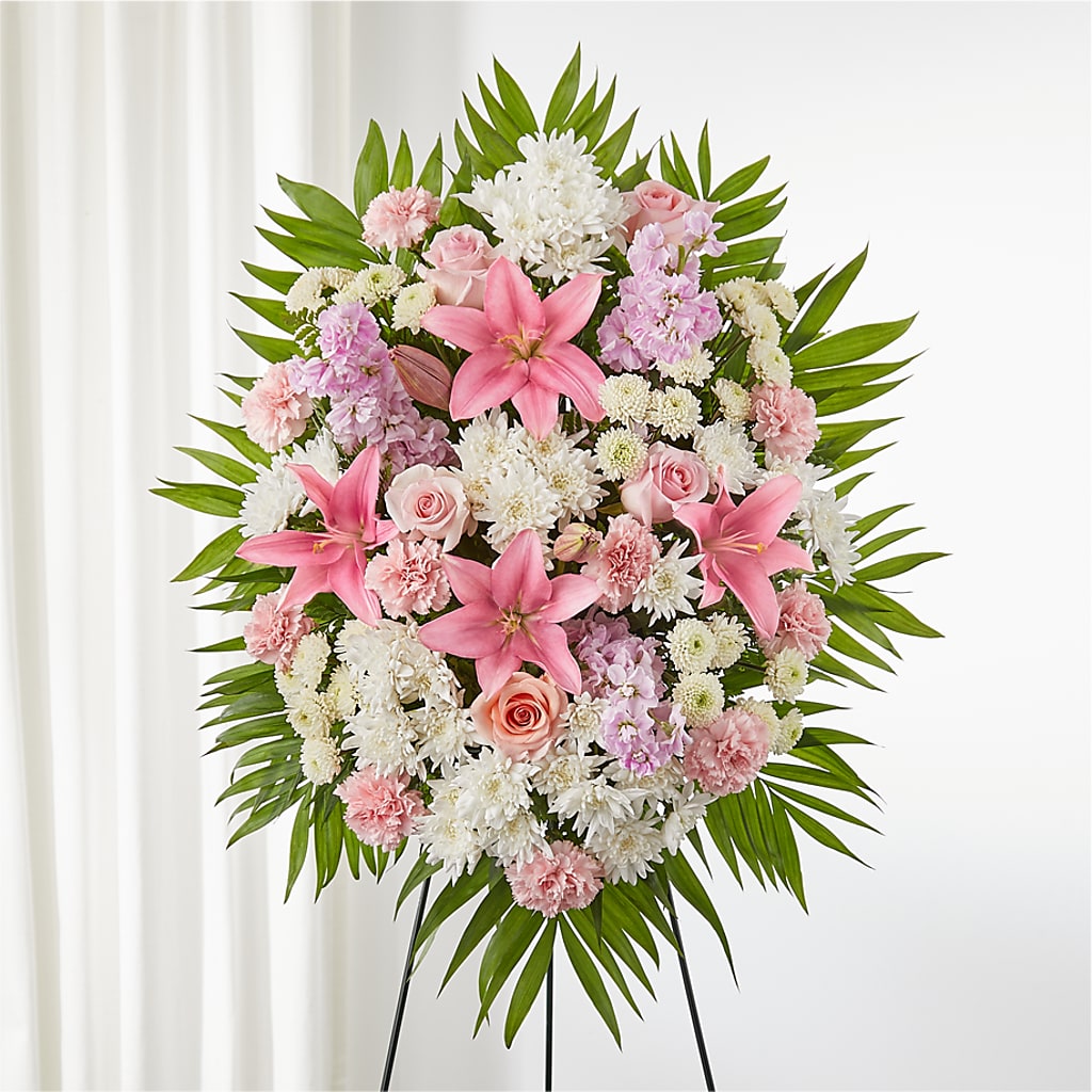 Offering Solace Standing Spray – Corona Rose Flowers, Corona CA