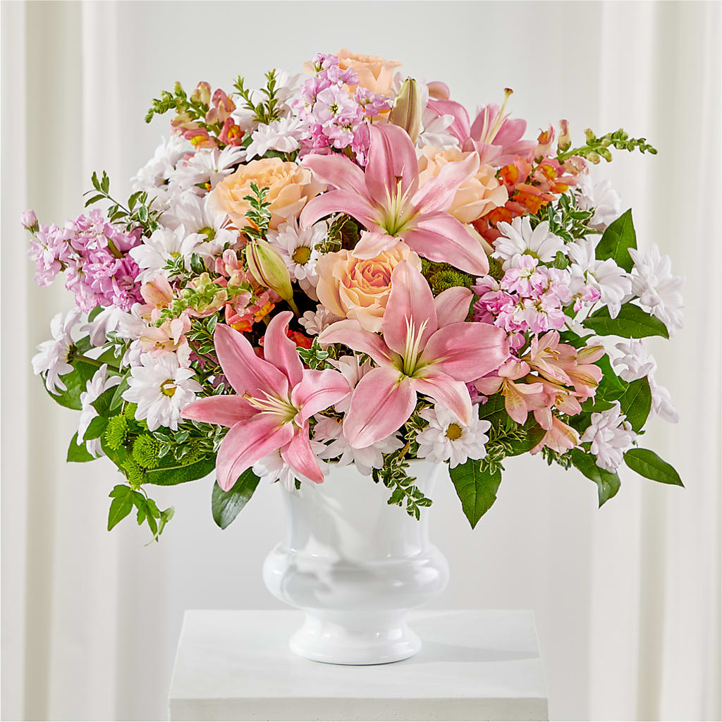 Heartfelt Gesture Urn Arrangement – Corona Rose Flowers, Corona CA