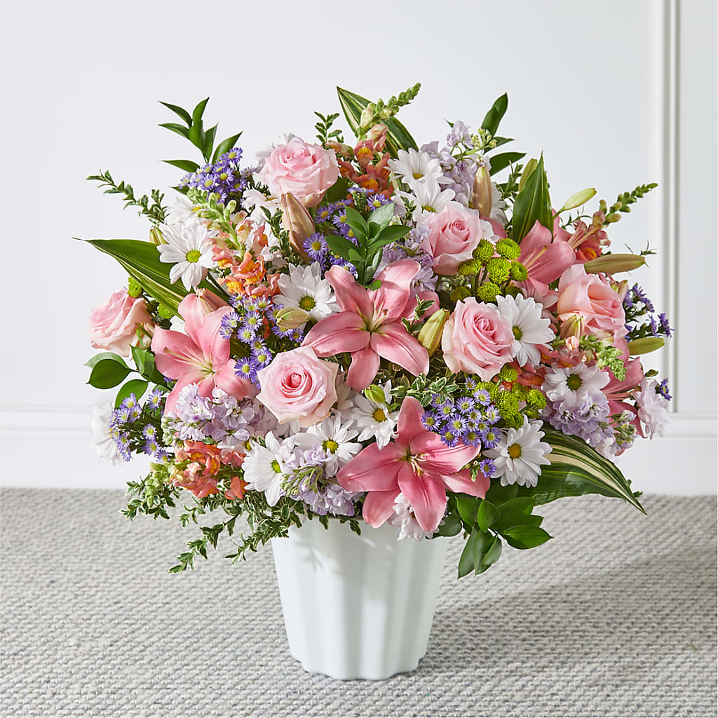 Abundant Compassion Floor Basket – Corona Rose Flowers, Corona CA