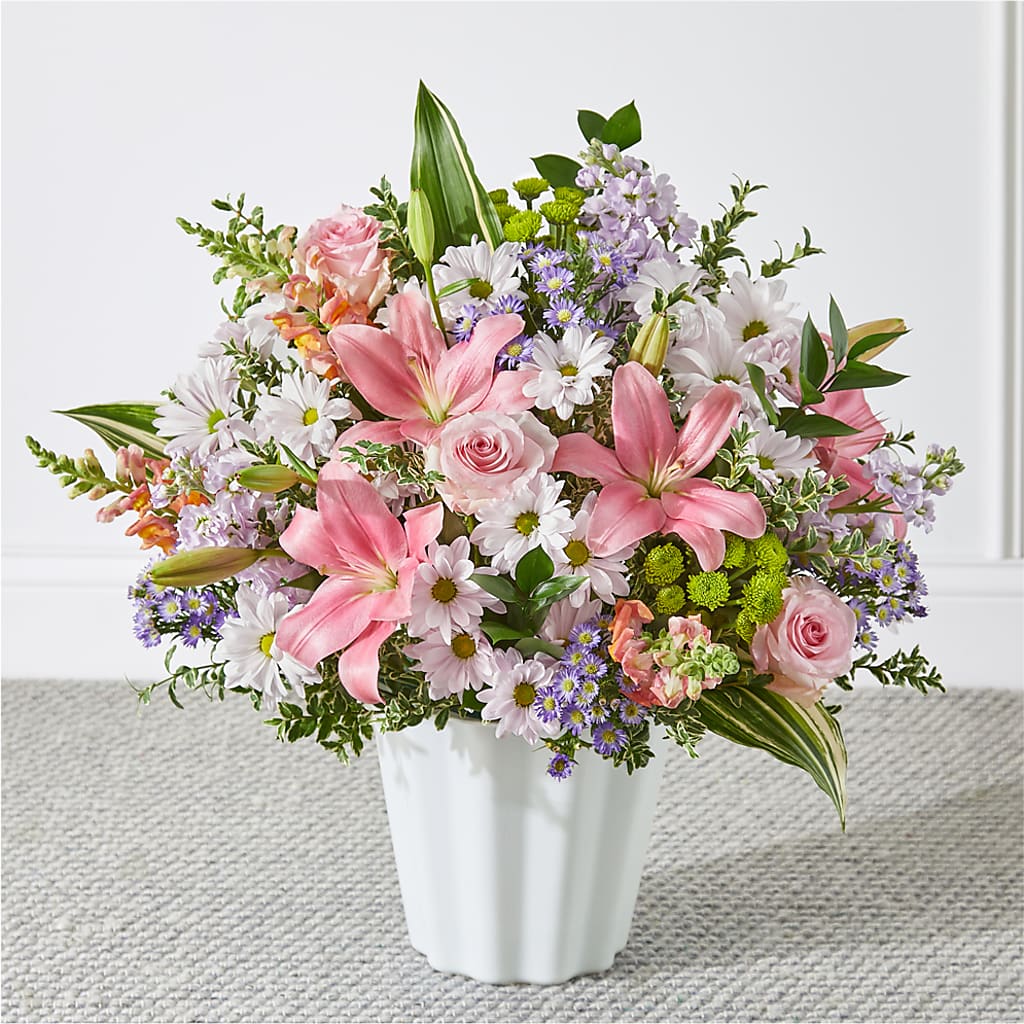 Abundant Compassion Floor Basket – Corona Rose Flowers, Corona CA