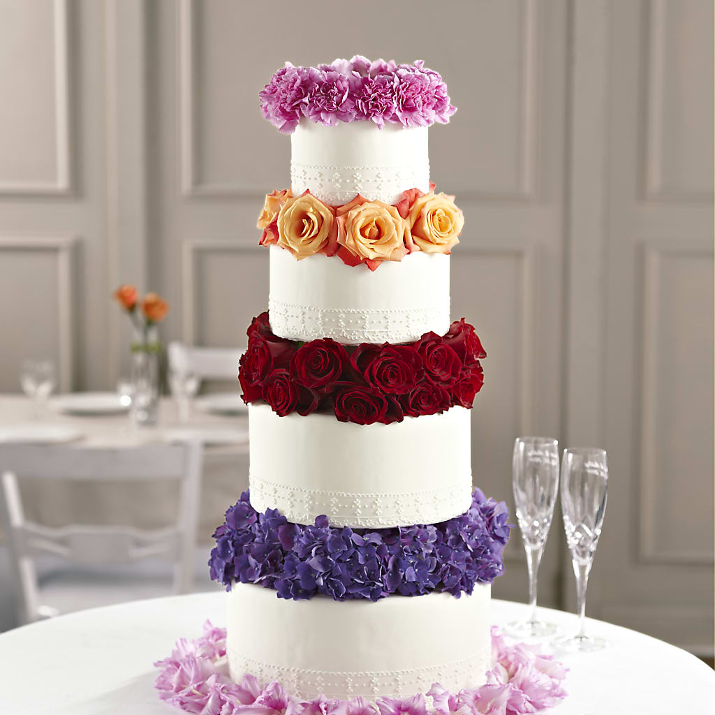 Infinite Love Cake Décor – Corona Rose Flowers, Corona CA