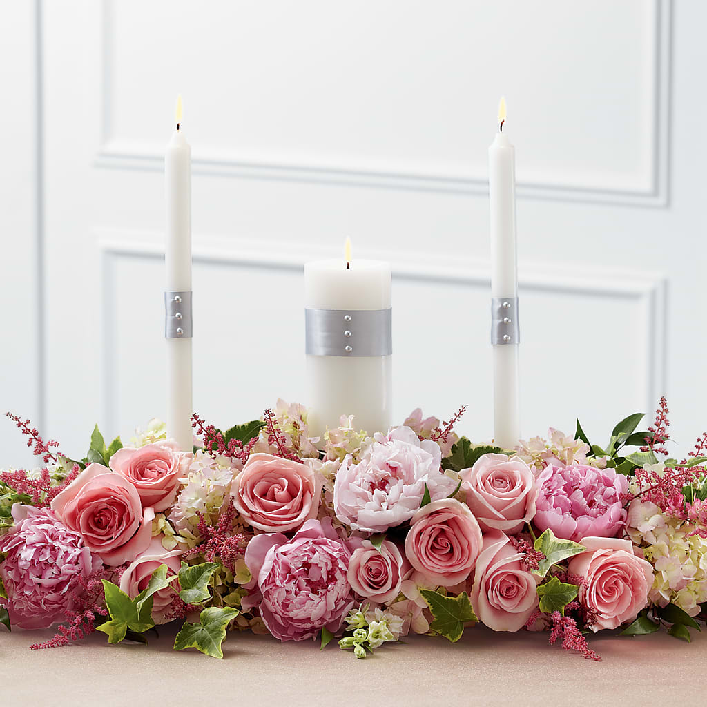 Worldwide Romance Unity Candle Arrangement – Corona Rose Flowers, Corona CA