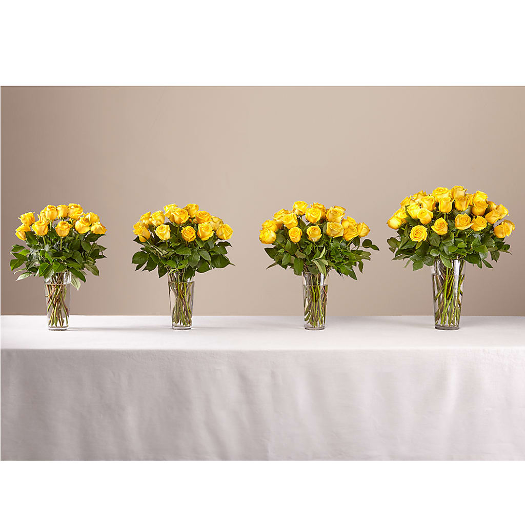 Long Stem Yellow Rose Bouquet –  Corona Rose Flowers, Corona CA