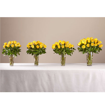 Long Stem Yellow Rose Bouquet –  Corona Rose Flowers, Corona CA