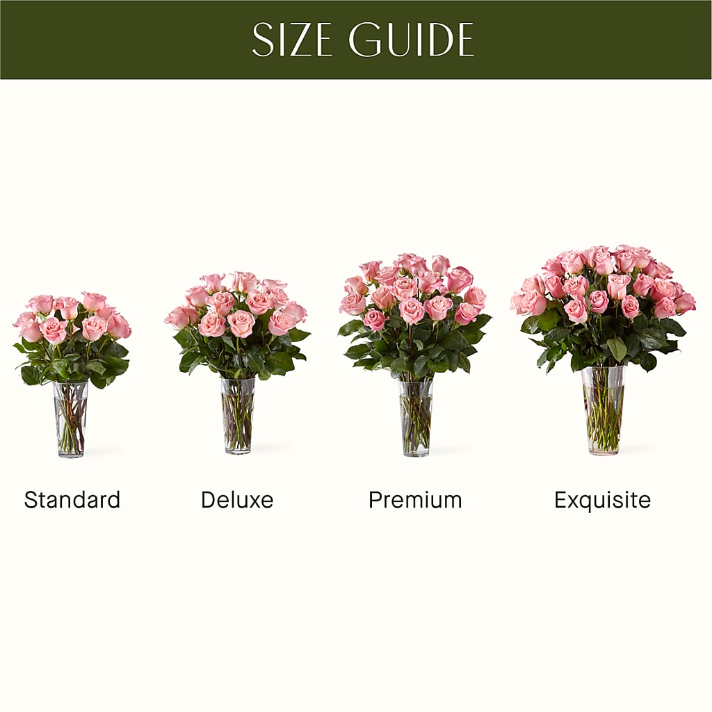 Long Stem Pink Rose Bouquet –  Corona Rose Flowers, Corona CA