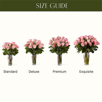 Long Stem Pink Rose Bouquet –  Corona Rose Flowers, Corona CA