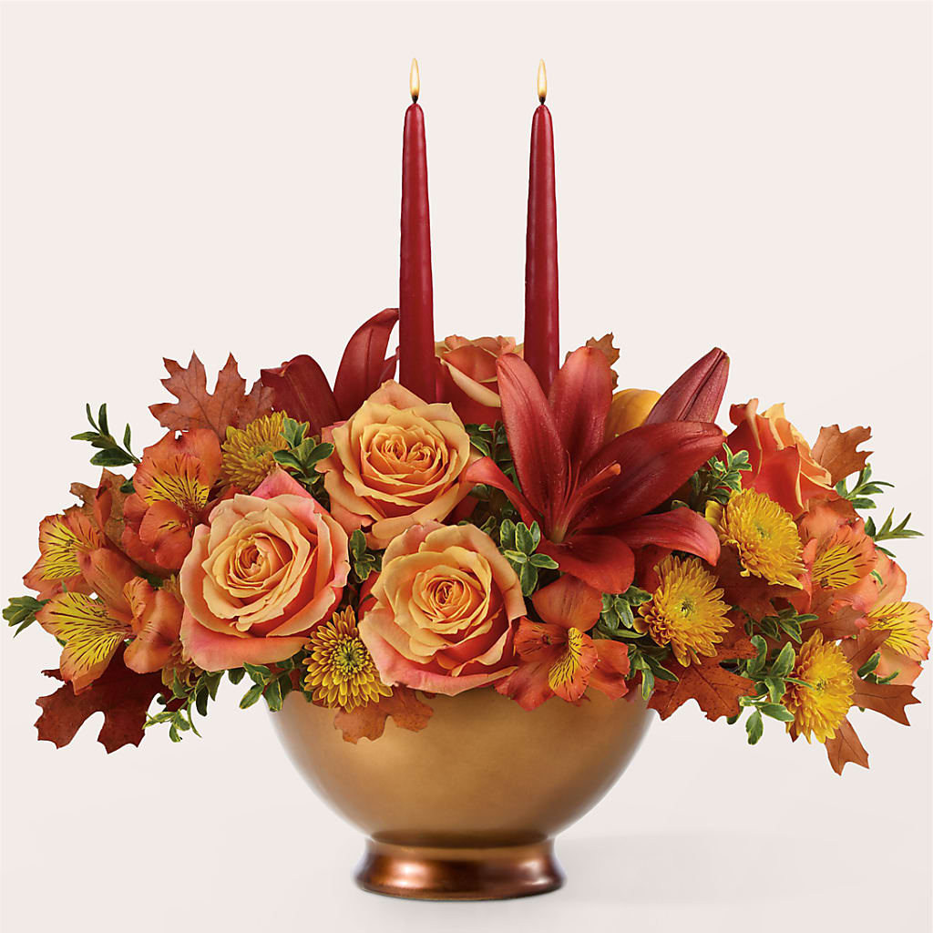 Harvest Table Centerpiece –  Corona Rose Flowers, Corona CA