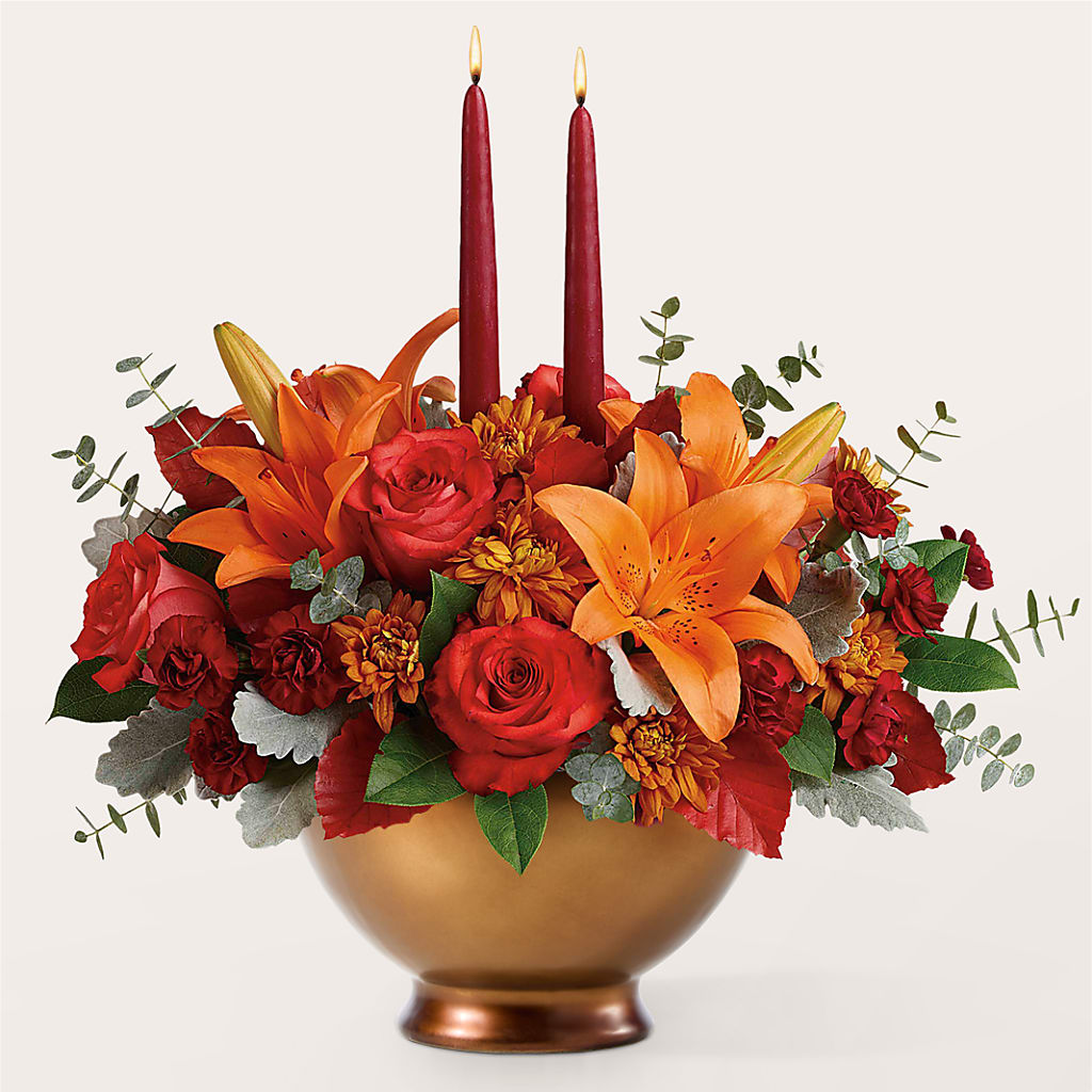 Fruits of Fall Centerpiece –  Corona Rose Flowers, Corona CA