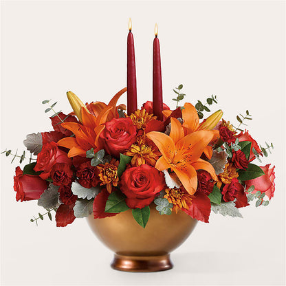 Fruits of Fall Centerpiece –  Corona Rose Flowers, Corona CA