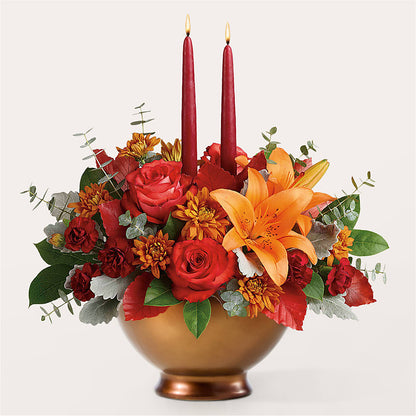 Fruits of Fall Centerpiece –  Corona Rose Flowers, Corona CA