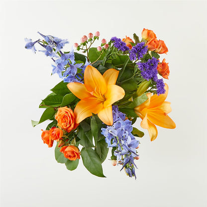 Radiant Citrus Bouquet –  Corona Rose Flowers, Corona CA