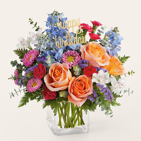 Birthday Bash Bouquet –  Corona Rose Flowers, Corona CA