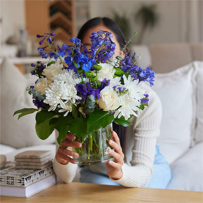 Cerulean Waves Bouquet –  Corona Rose Flowers, Corona CA