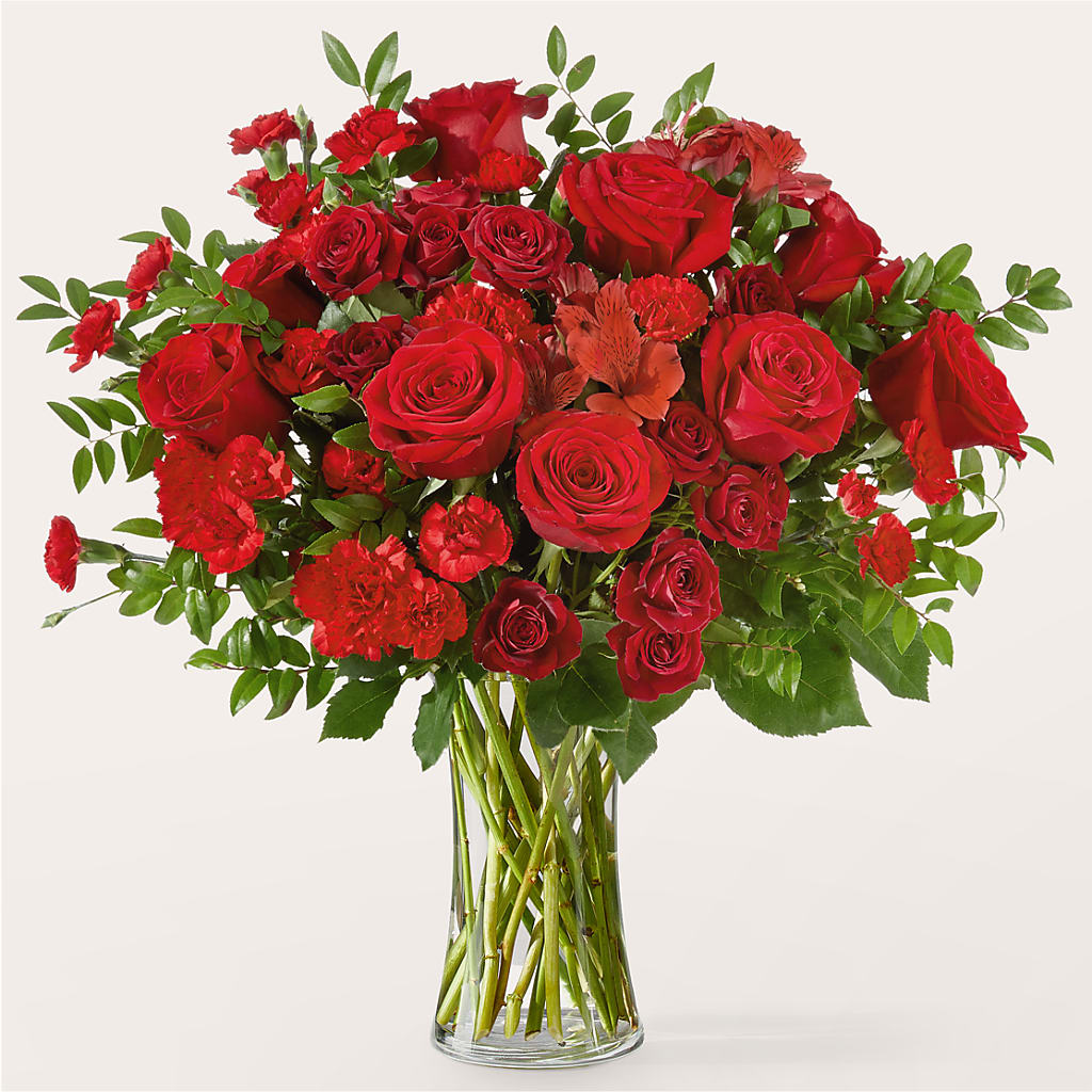 Brilliant Ruby Bouquet –  Corona Rose Flowers, Corona CA