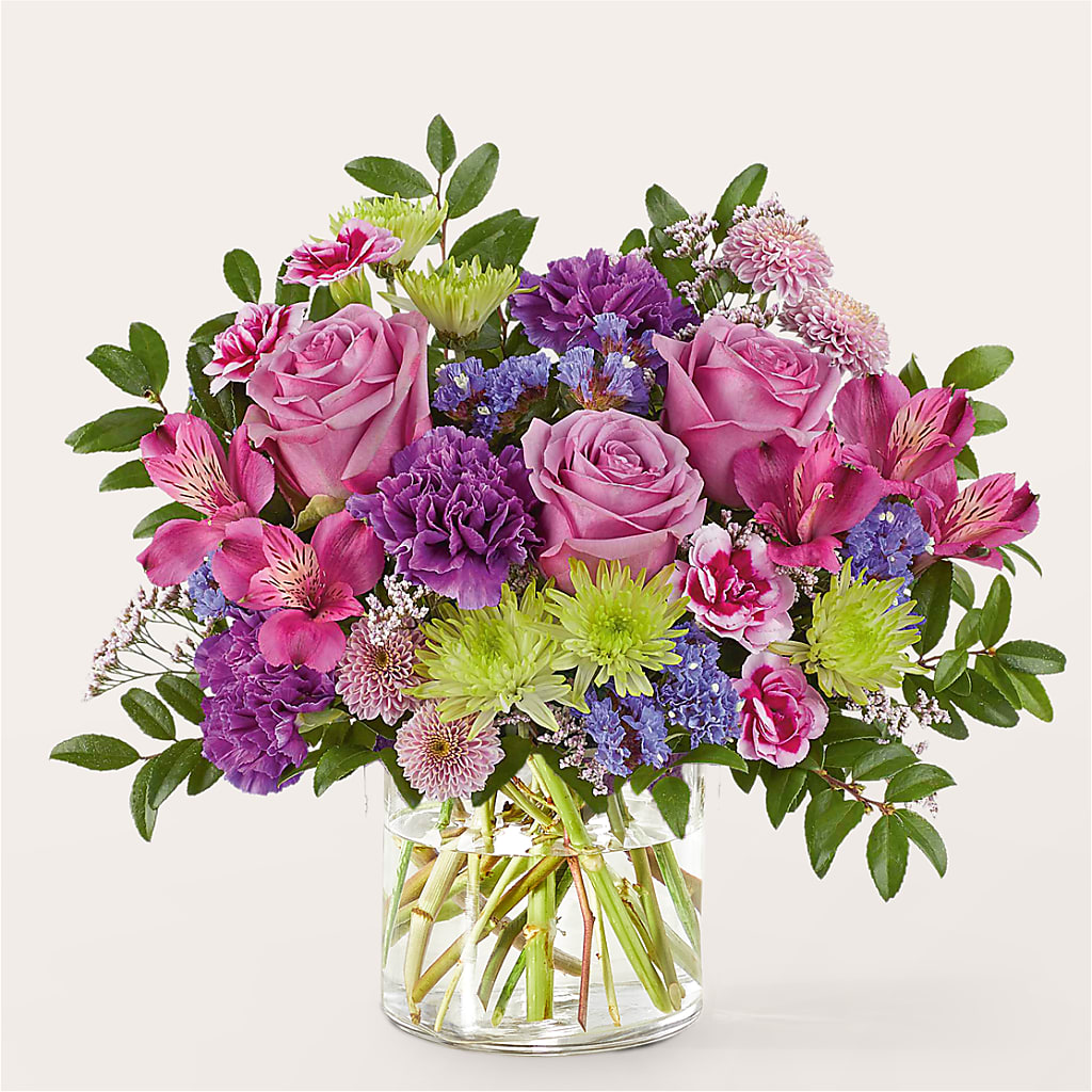 Glass Half Full Bouquet –  Corona Rose Flowers, Corona CA