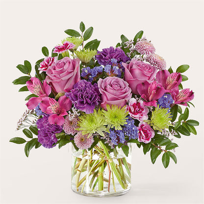 Glass Half Full Bouquet –  Corona Rose Flowers, Corona CA