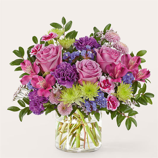Glass Half Full Bouquet –  Corona Rose Flowers, Corona CA