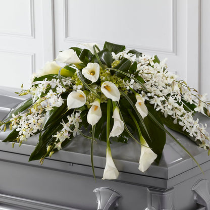 Angel Wings Casket Spray –  Corona Rose Flowers, Corona CA