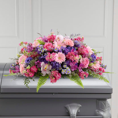 Glorious Garden Casket Spray –  Corona Rose Flowers, Corona CA