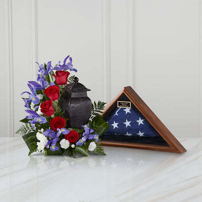 Patriotic Tribute Arrangement –  Corona Rose Flowers, Corona CA