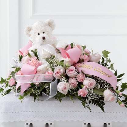 Touch of Sympathy Casket Spray –  Corona Rose Flowers, Corona CA
