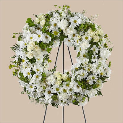 Faithful Wishes Wreath –  Corona Rose Flowers, Corona CA