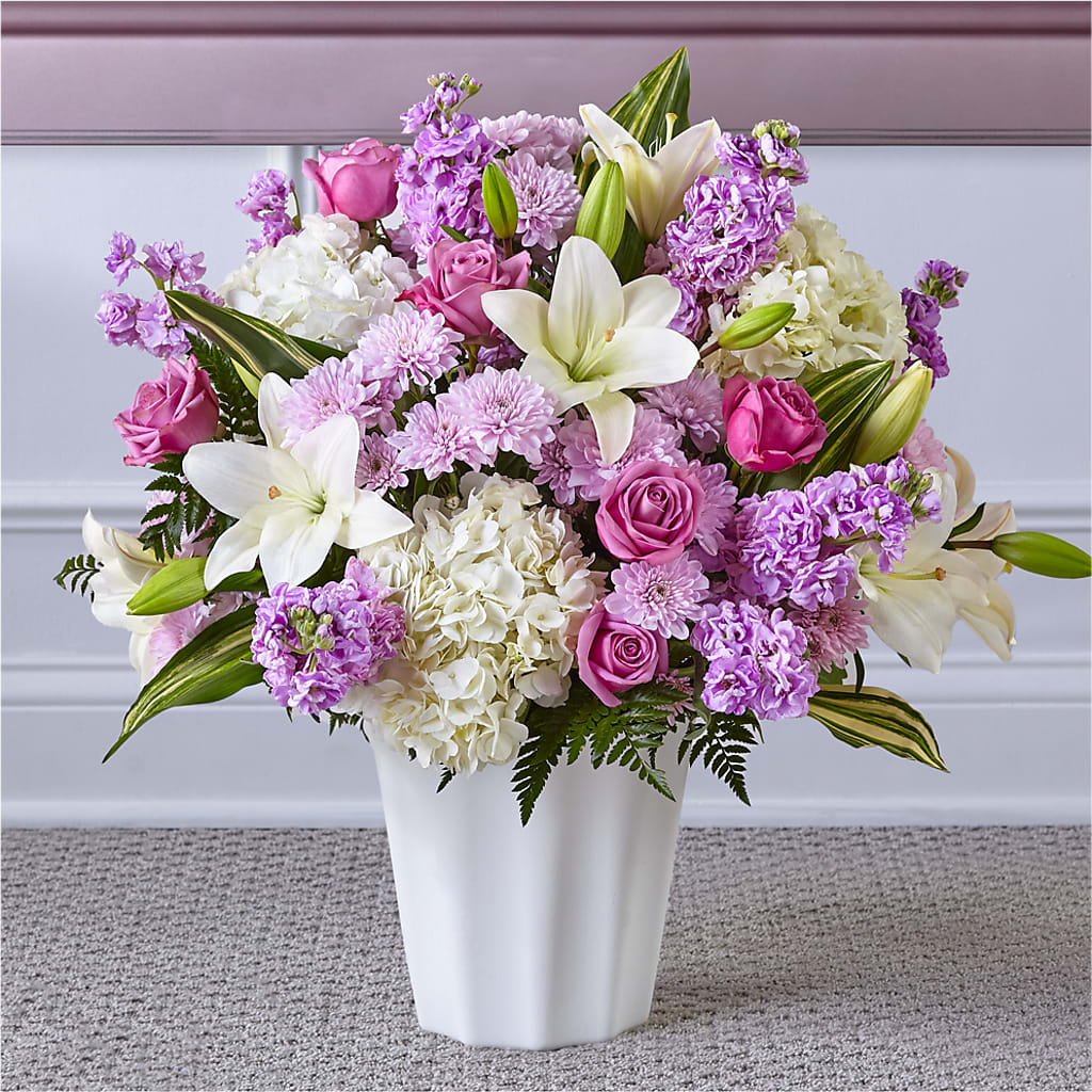 Heaven Sent Floor Basket –  Corona Rose Flowers, Corona CA