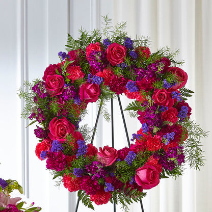 Calming Colors Wreath –  Corona Rose Flowers, Corona CA