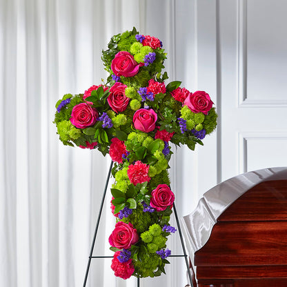 Tribute Rose Floral Cross –  Corona Rose Flowers, Corona CA