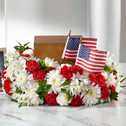 Spirit of Patriotism Cremation Adornment –  Corona Rose Flowers, Corona CA