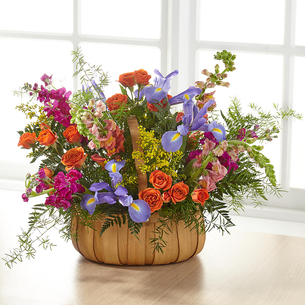 Garden of Life Basket –  Corona Rose Flowers, Corona CA