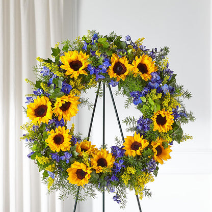 Bright Rays Wreath –  Corona Rose Flowers, Corona CA